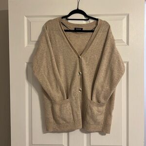 NAADAM woman’s size 1X tan sweater cardigan